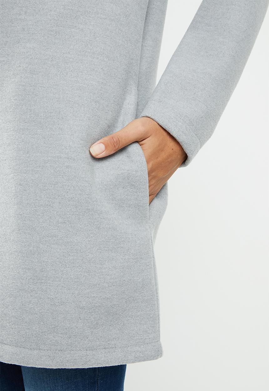 edit - Collarless coat - grey 