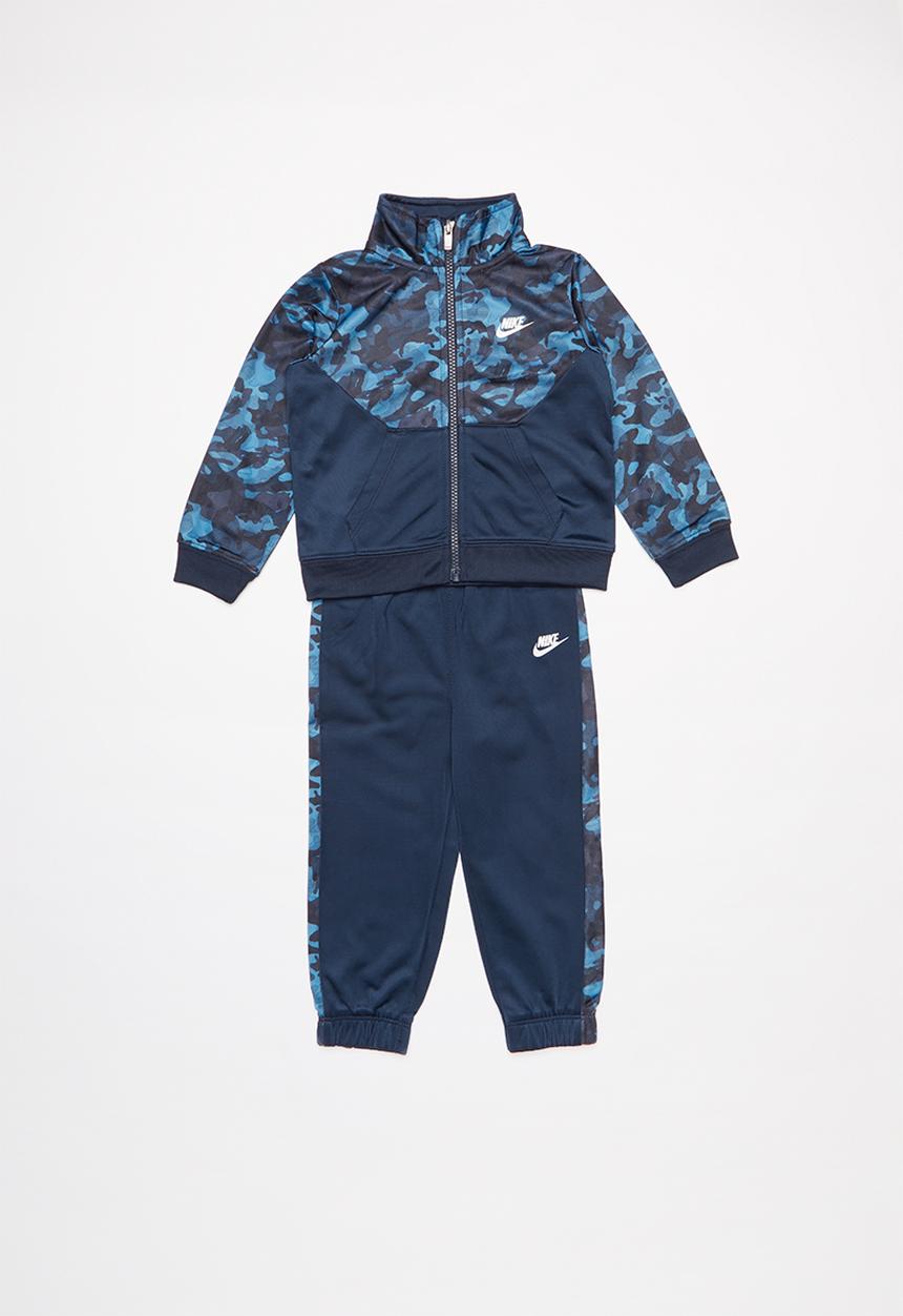 Nike - Nike kids boys texture camo tricot set  - navy & black