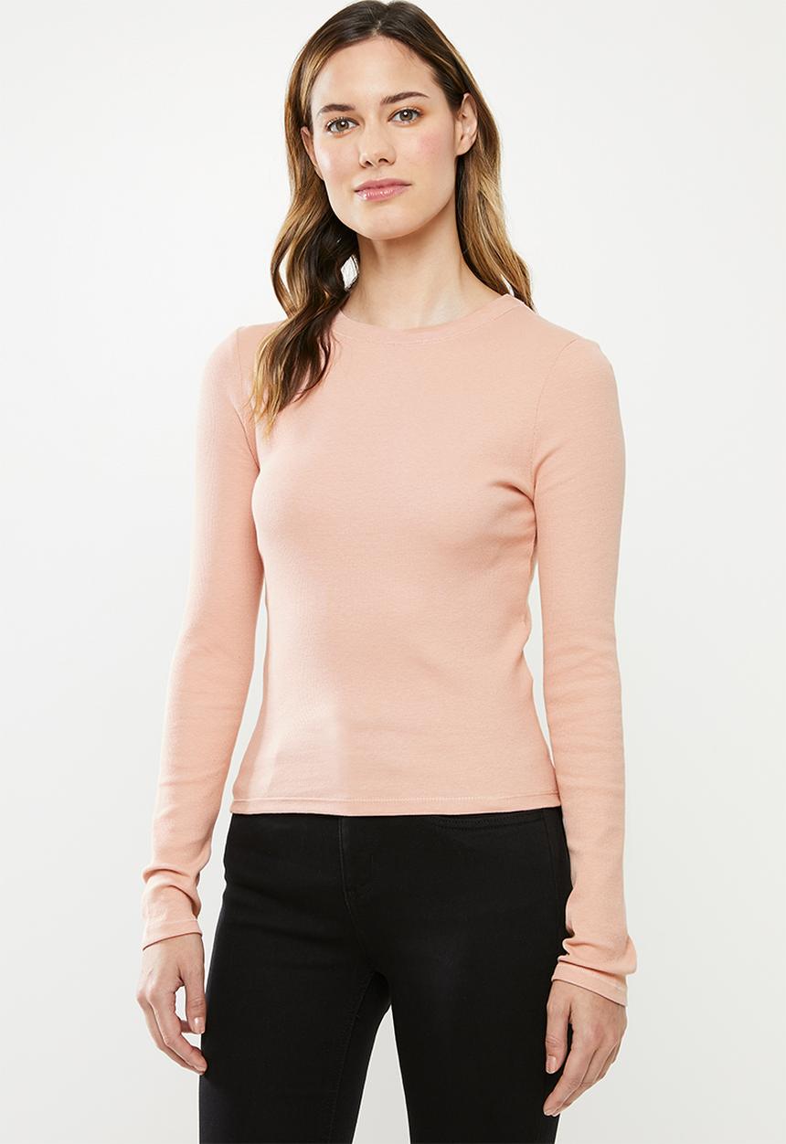 Cotton On - The turn back long sleeve top - peach 