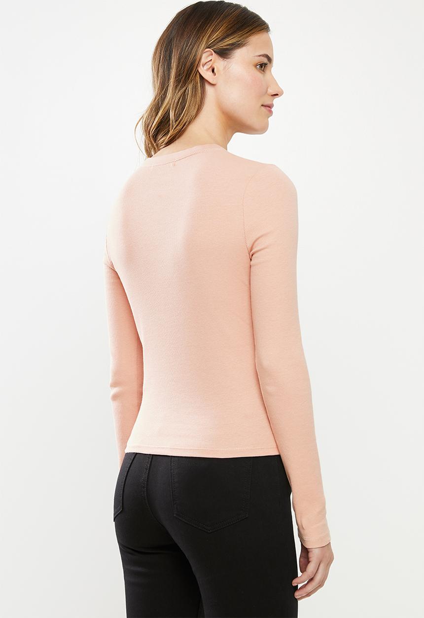 Cotton On - The turn back long sleeve top - peach 