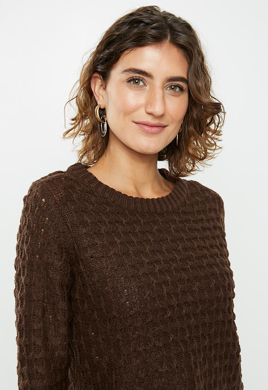 Jacqueline de Yong - Asher pullover - brown