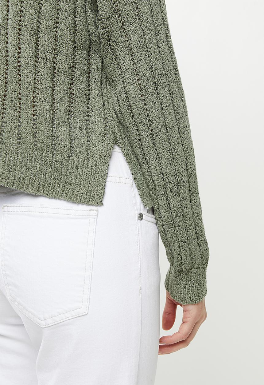 Cotton On - Textured cropped pullover - khaki 