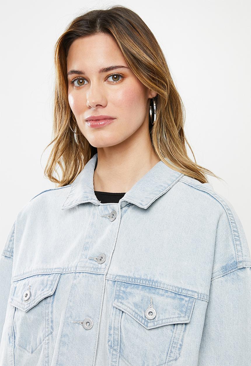 Cotton On - Oversized denim jacket - faded blue
