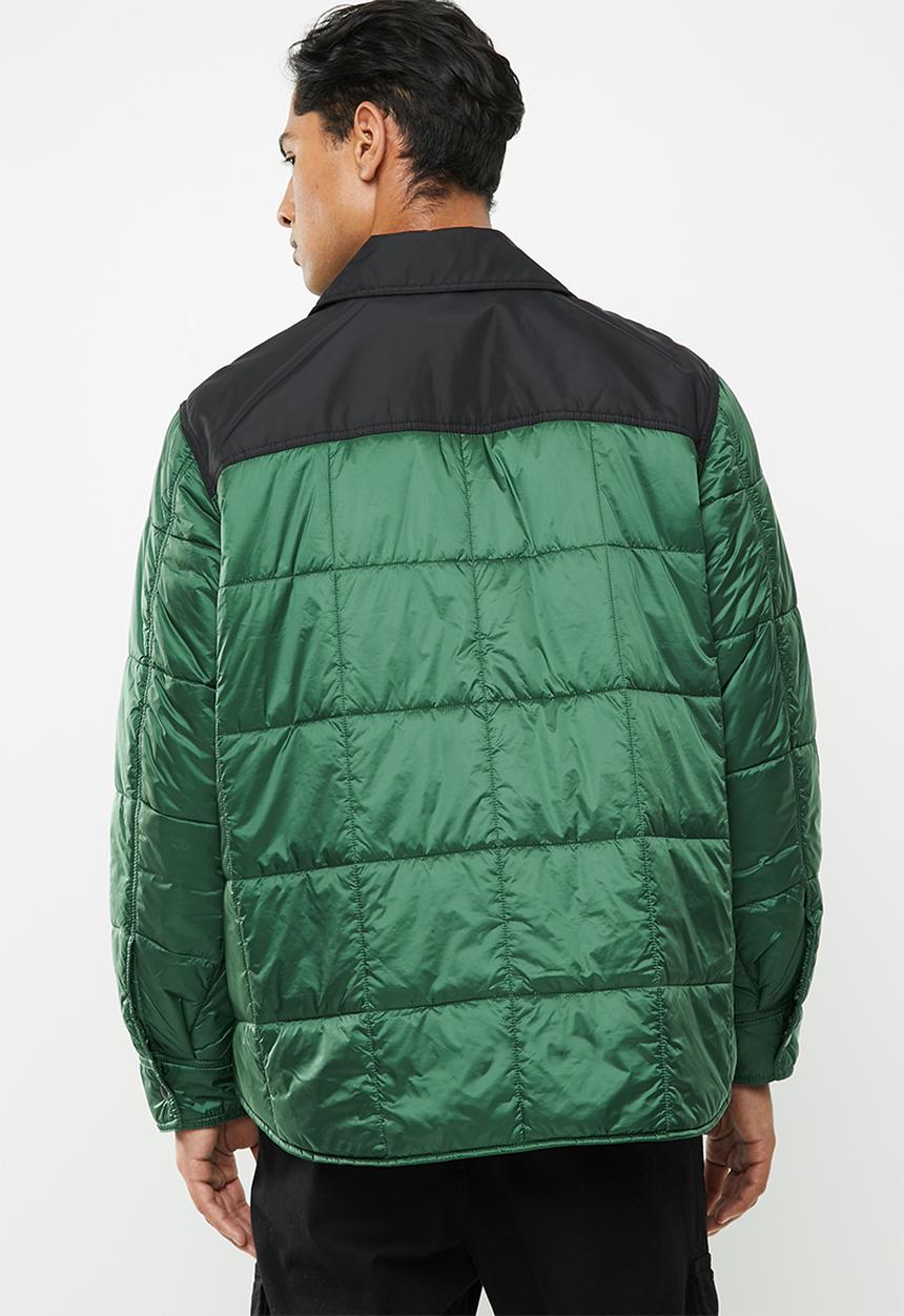 Diesel  - Welles quilted jacket - green & black 