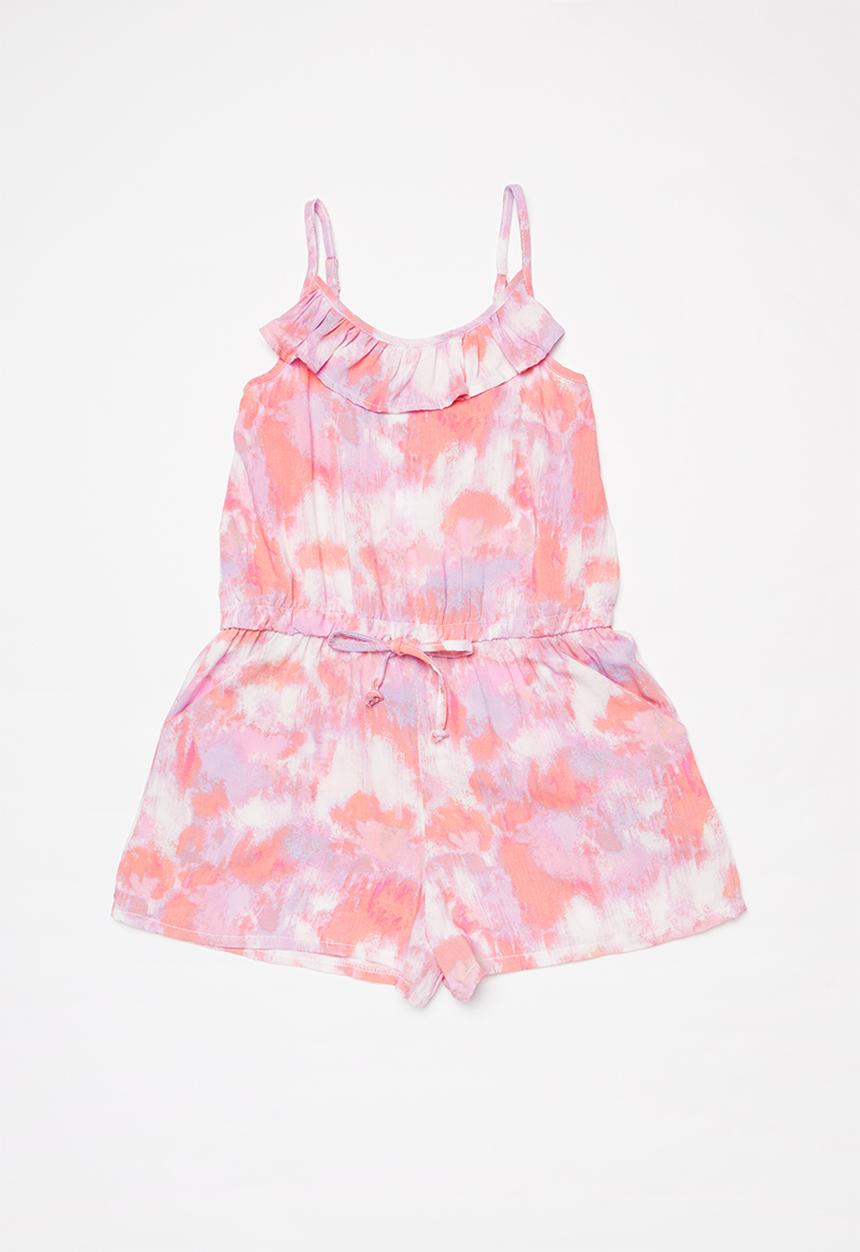 Rebel Republic - Ruffle neck playsuit - multi
