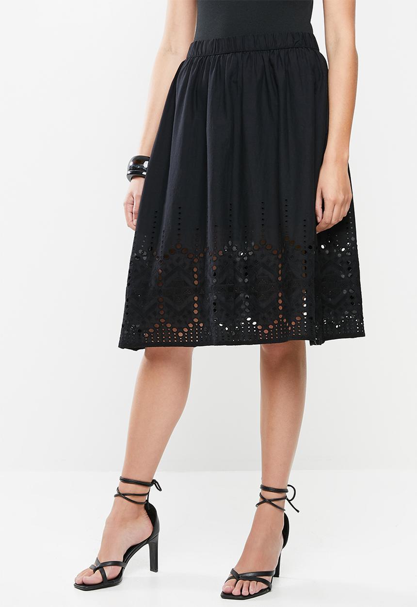 Jacqueline de Yong - Sweety knee skirt - black