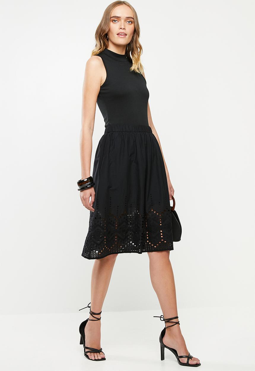 Jacqueline de Yong - Sweety knee skirt - black