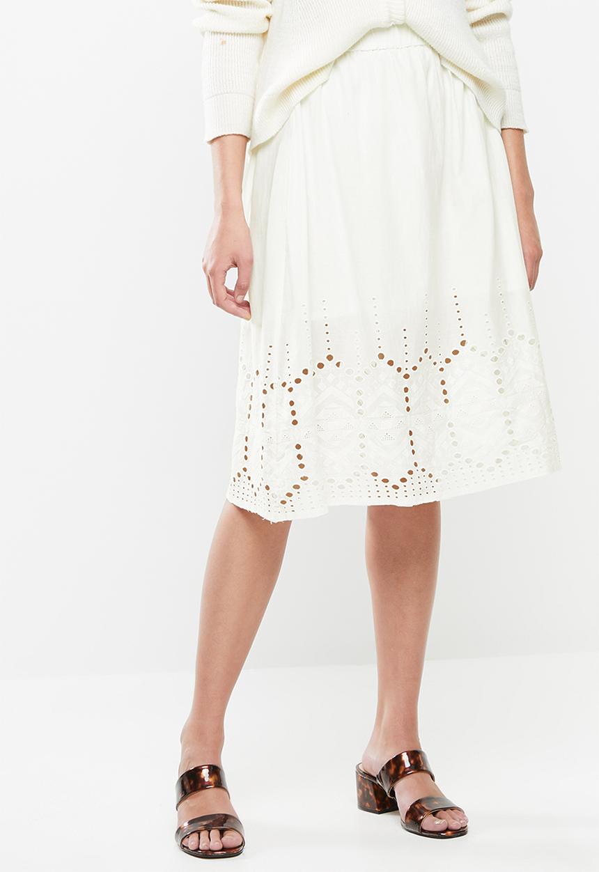 Jacqueline de Yong - Sweety knee skirt - cream