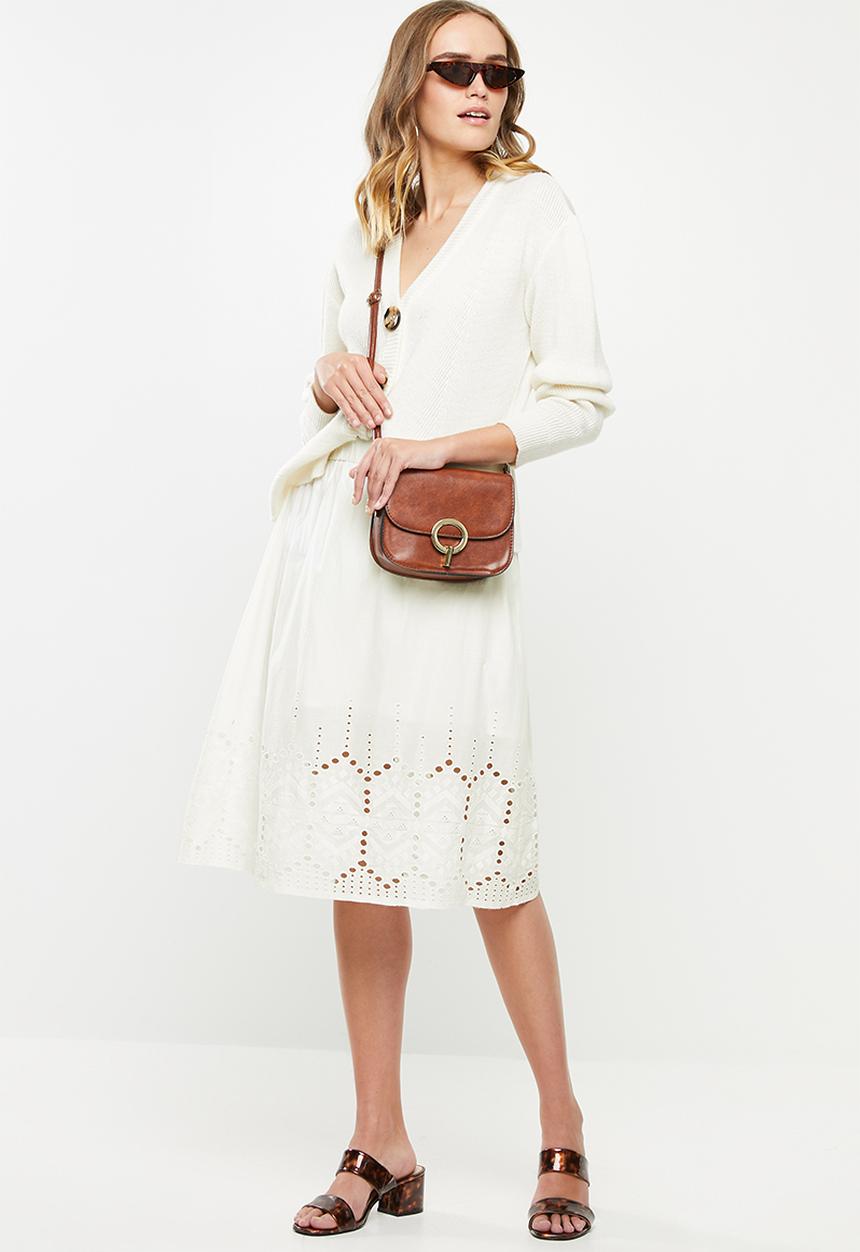 Jacqueline de Yong - Sweety knee skirt - cream