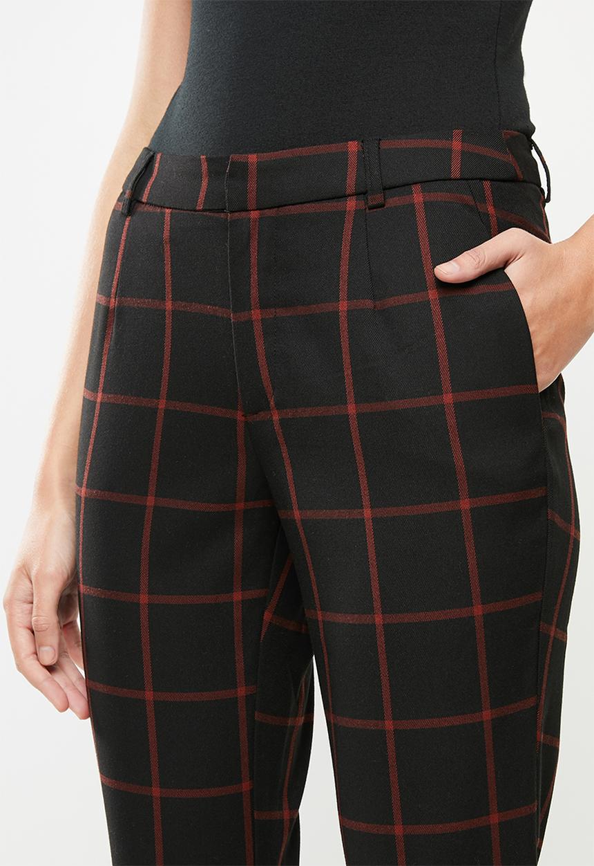 Jacqueline de Yong - Trixie pants - black & red
