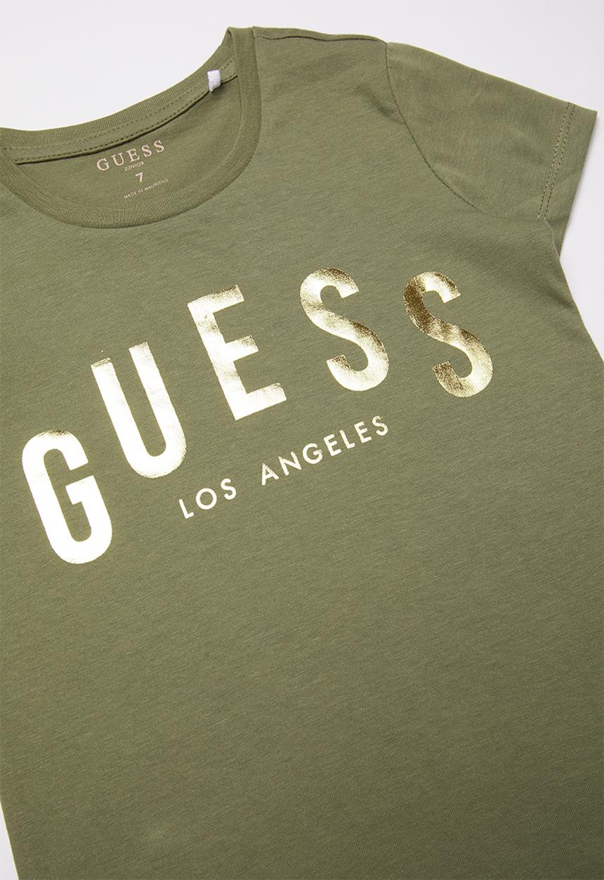 GUESS - Short sleeve Guess tee - khaki