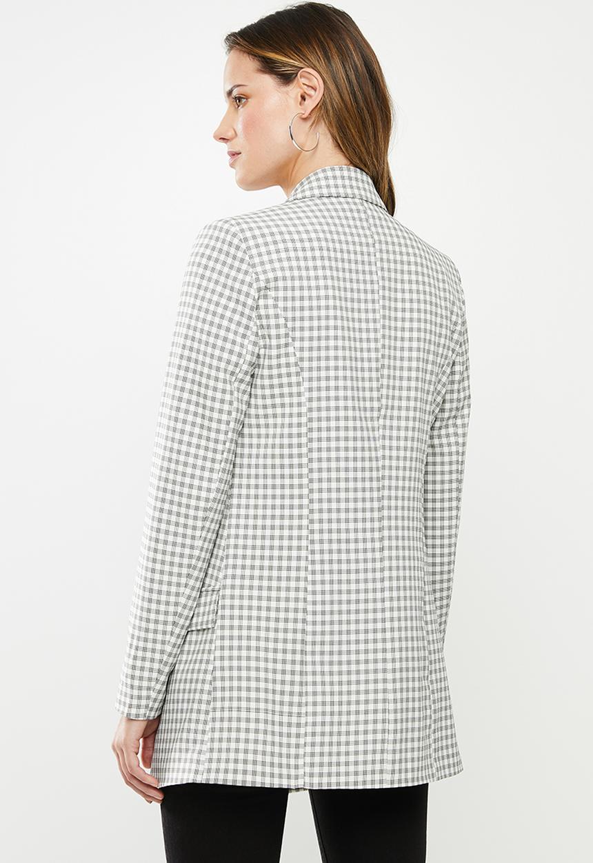 Missguided - Checked blazer - grey