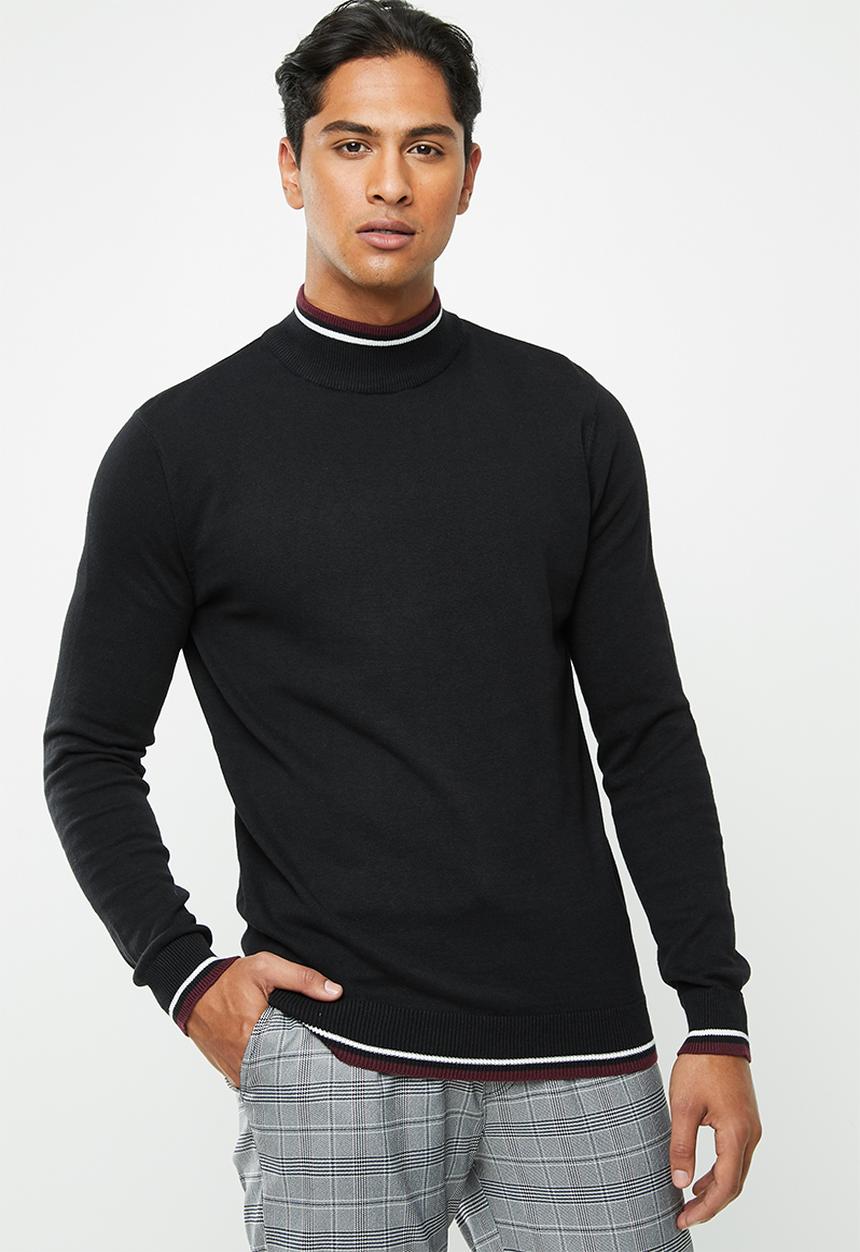 Brave Soul - Hallis turtleneck knitwear - black