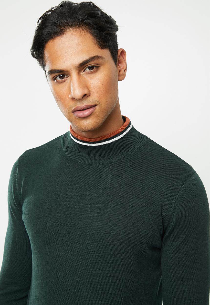 Brave Soul - Hallis turtleneck knitwear - green