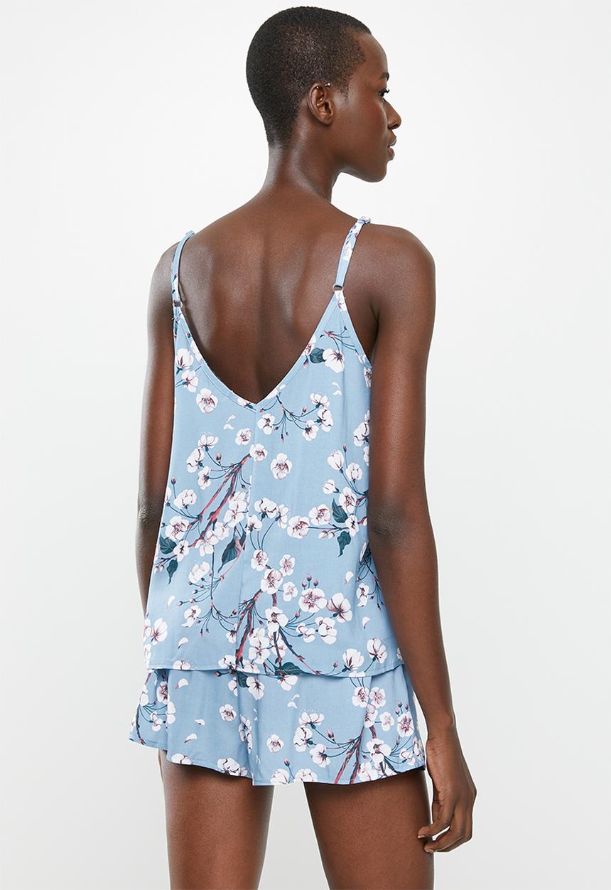 Superbalist - Sleep cami & shorts - blue 