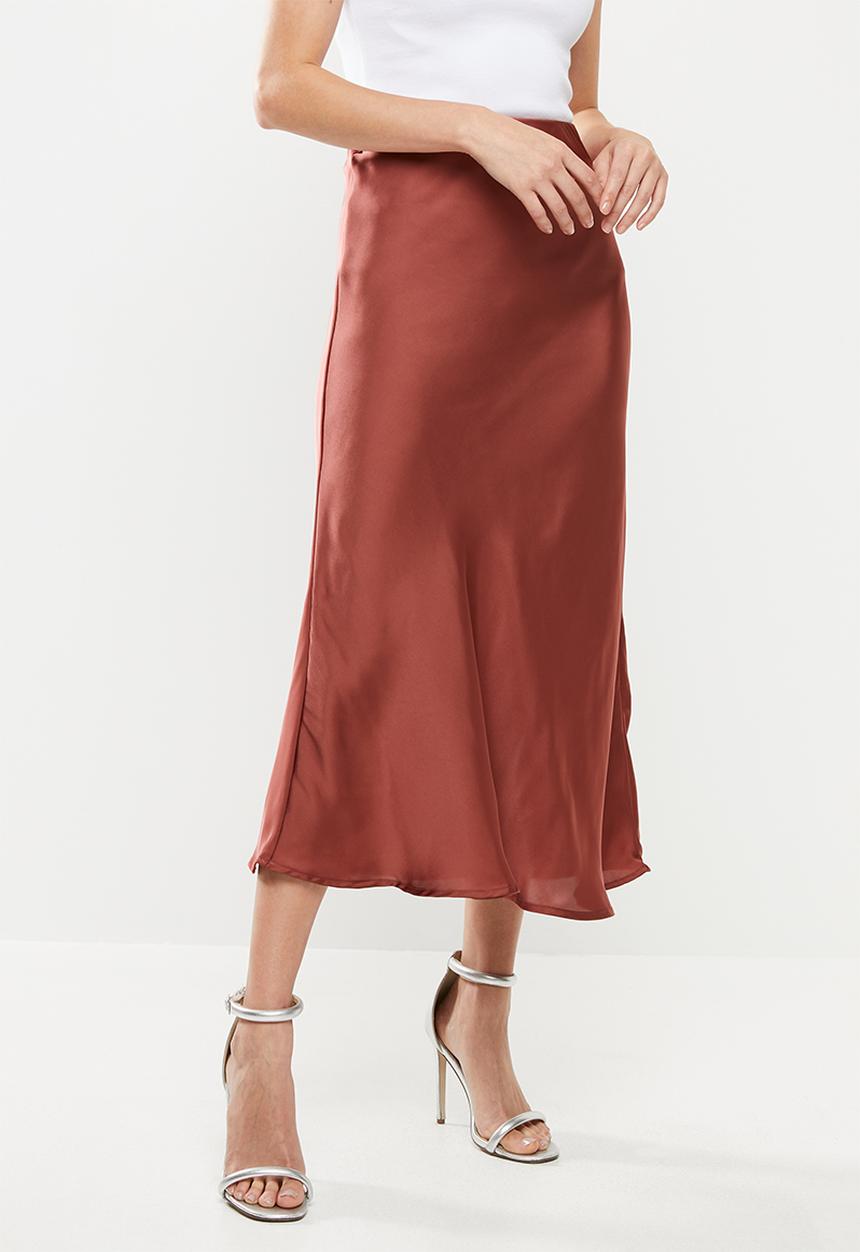 Cotton On - Belle bias midi skirt - rust