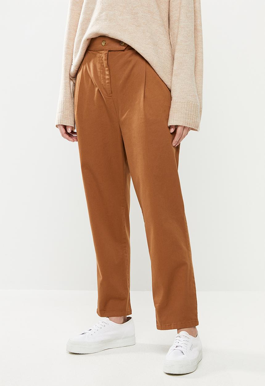 Cotton On - Ava tapered pants - brown