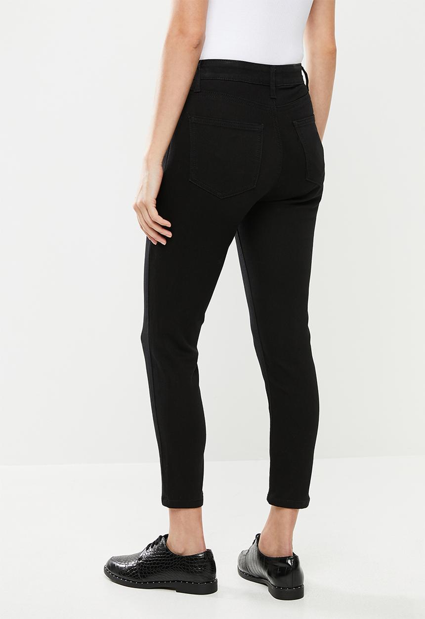 Cotton On - Mid rise cropped super stretch - black