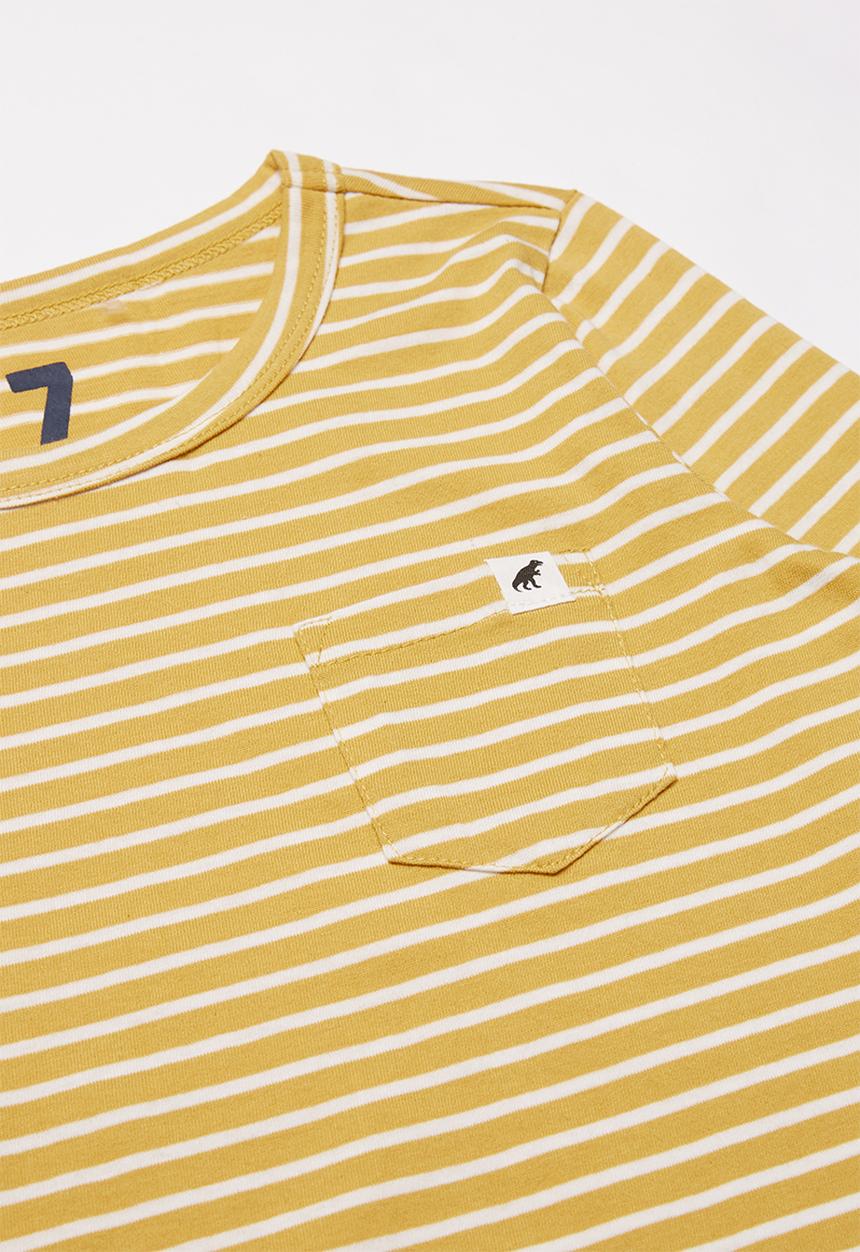 Cotton On - Core long sleeve tee - yellow & white 