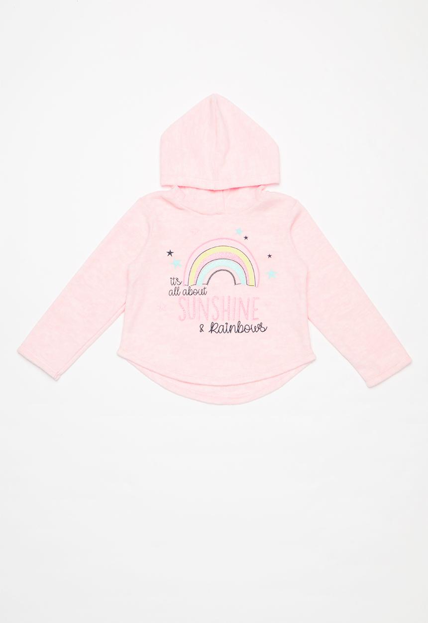 Pop Candy - 2 Pack sunshine polar fleece hoodie - navy & pink