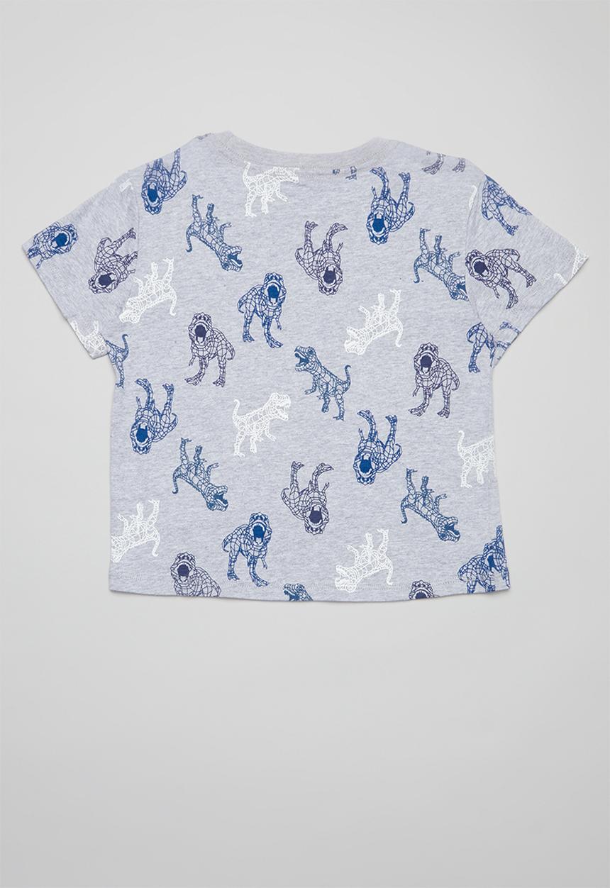 Pop Candy -  3 Pack dino tee - white/grey/blue