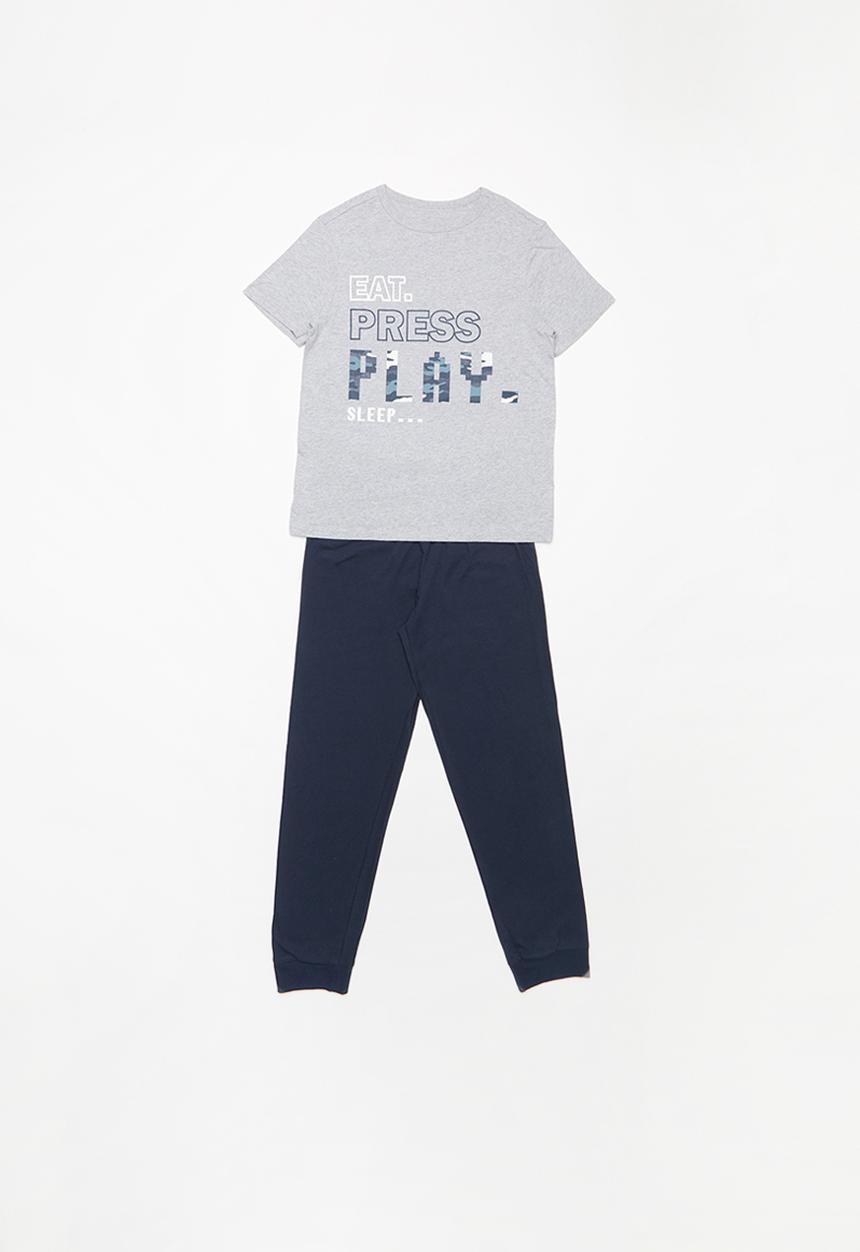 Rebel Republic - Boys gaming pyjama  - grey/navy