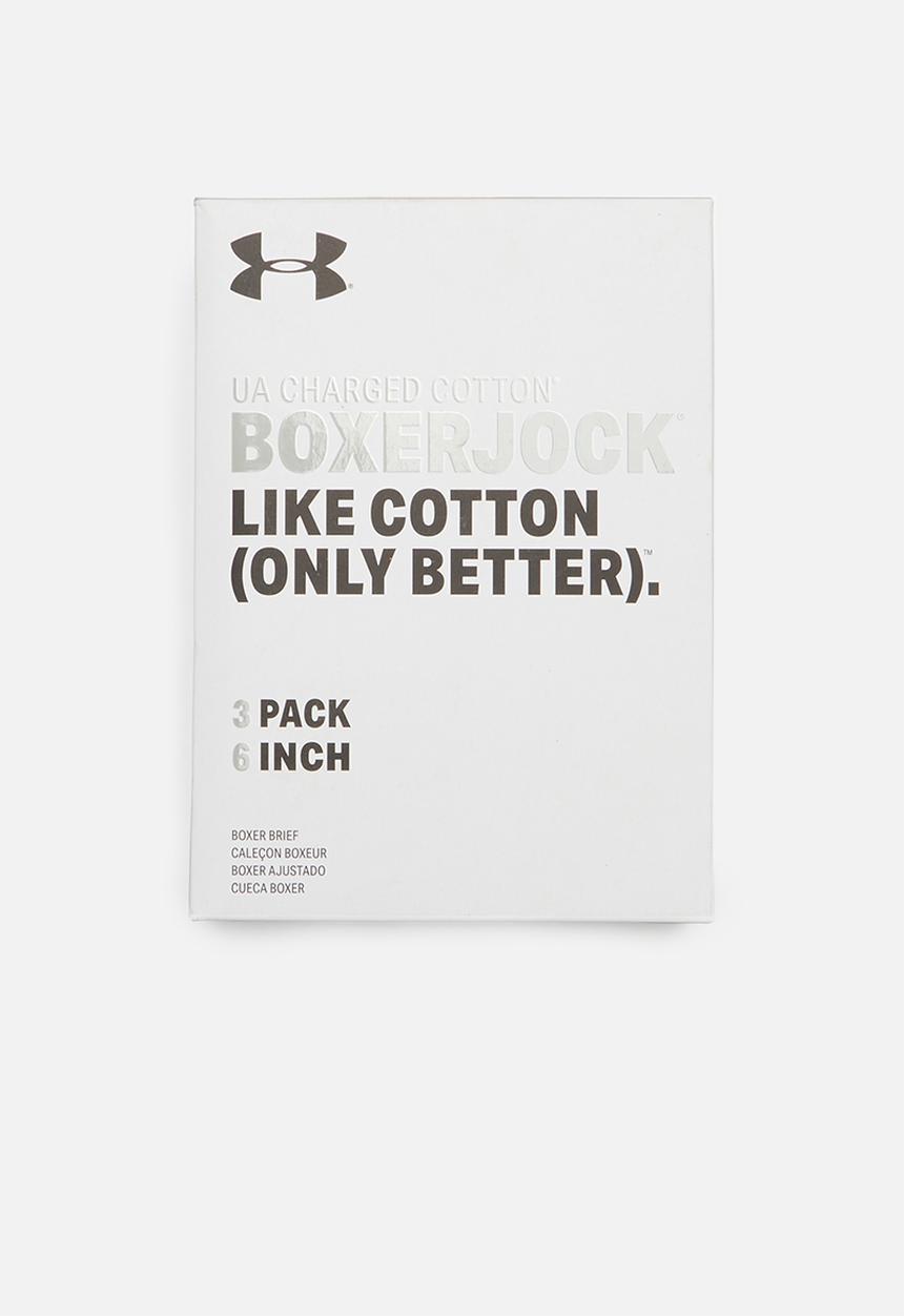 Under Armour - Charged 6-inch 3 pack boxers - white