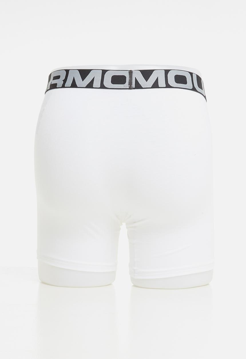Under Armour - Charged 6-inch 3 pack boxers - white