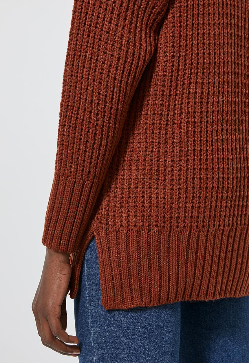 Superbalist - Slouchy v-neck pullover - rust
