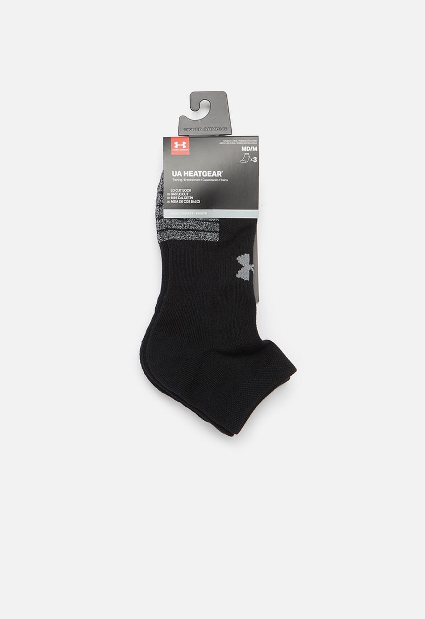 Under Armour - Heatgear lowcut 3 pack socks - black & grey