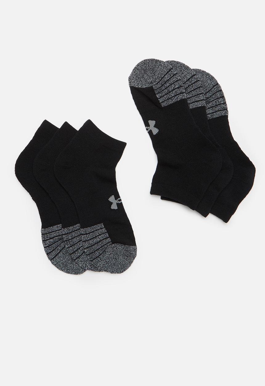 Under Armour - Heatgear lowcut 3 pack socks - black & grey