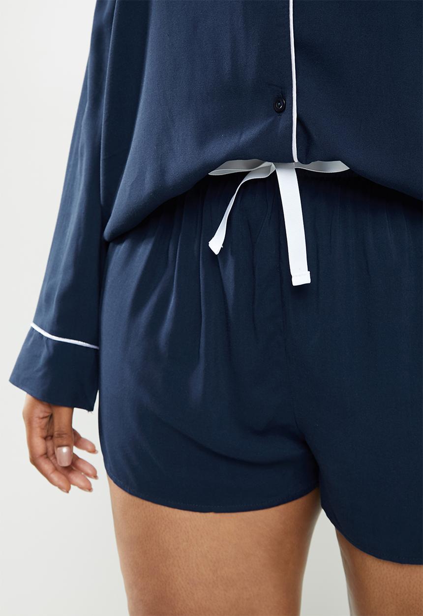 Superbalist - Plus sleep shirt & shorts set - navy