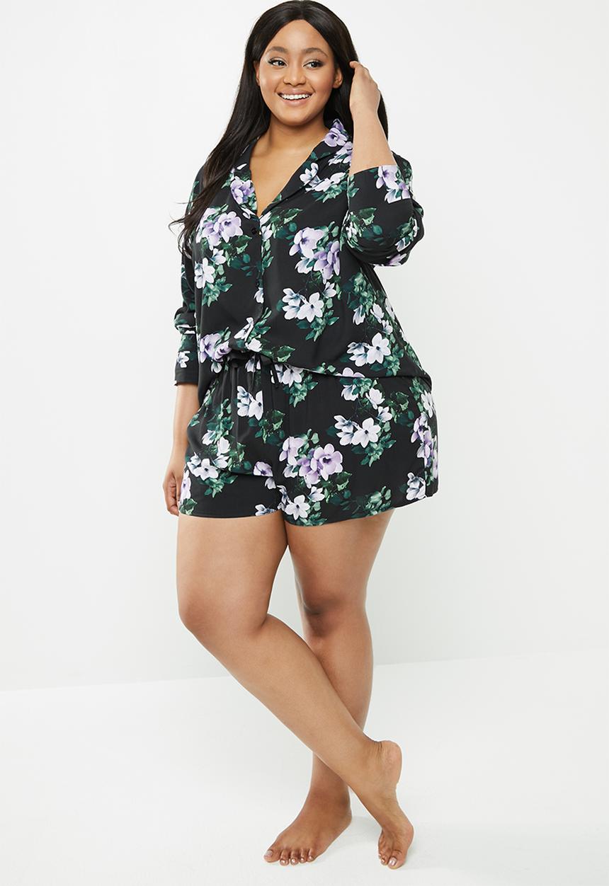 Superbalist - Plus sleep shirt & shorte set - multi 