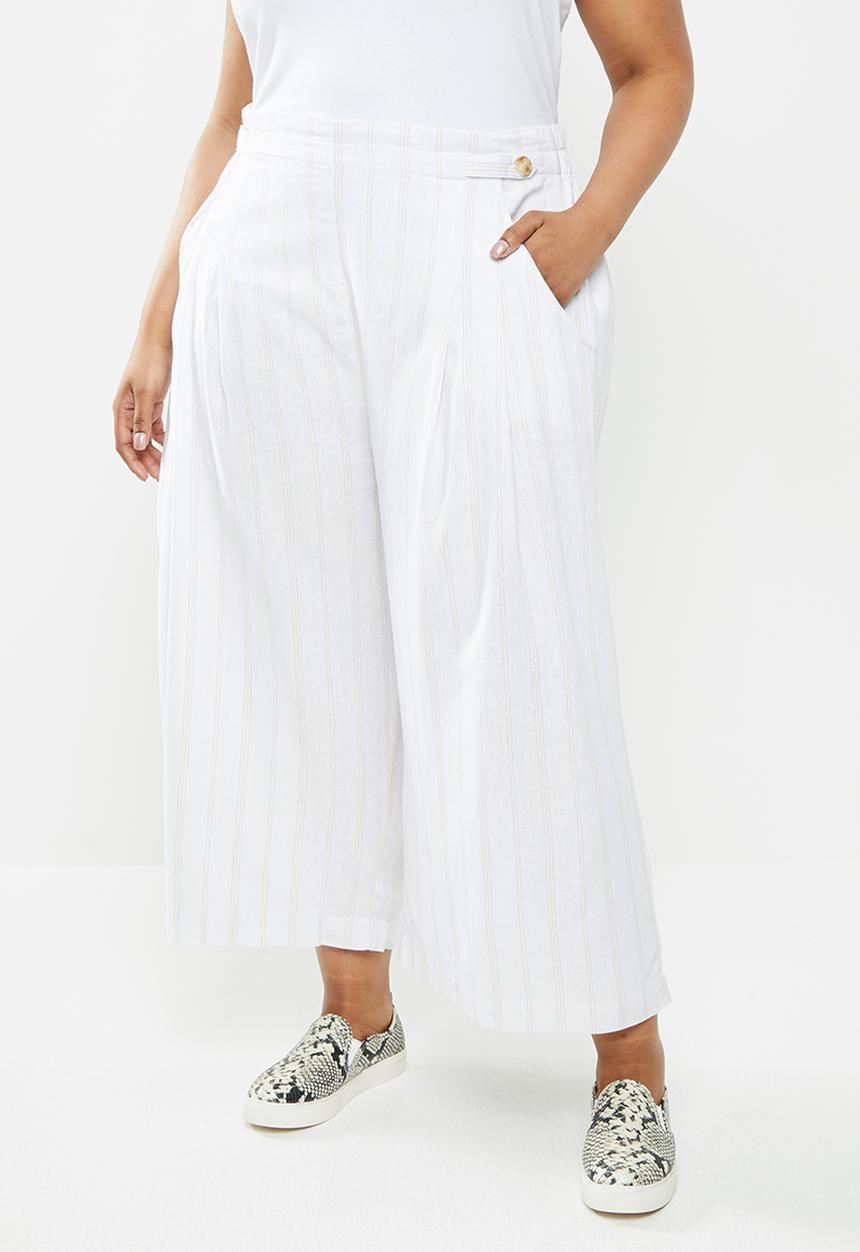 Cotton On - Curve luna button culotte - jasmine stripes