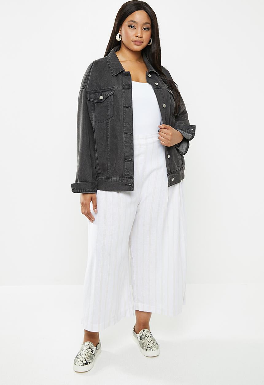 Cotton On - Curve luna button culotte - jasmine stripes