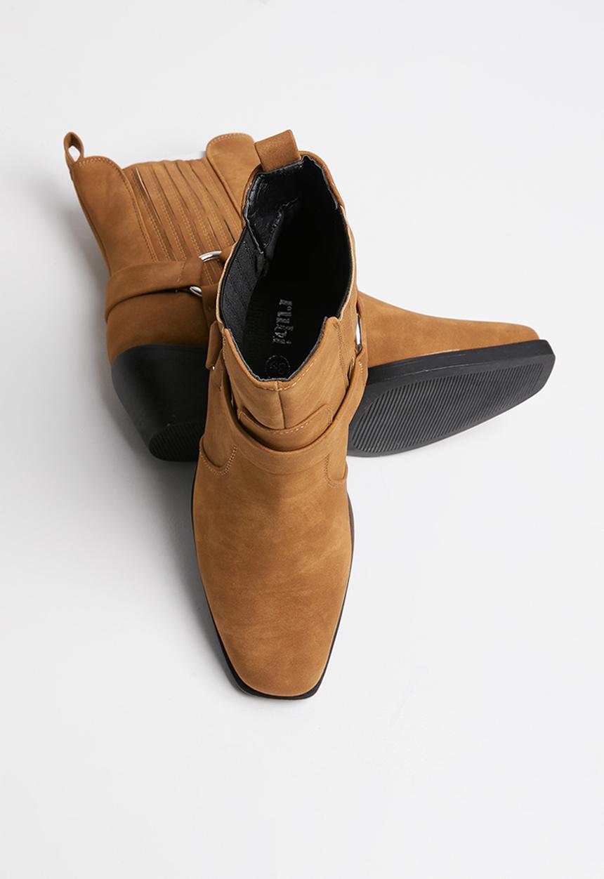 Cotton On - Tara square toe harness boot - tan