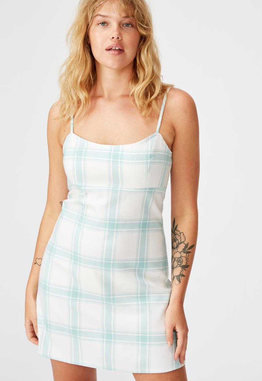 Factorie - Check dress - alina aqua check