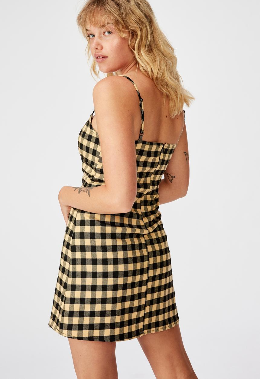 Factorie - Check dress - yellow gingham