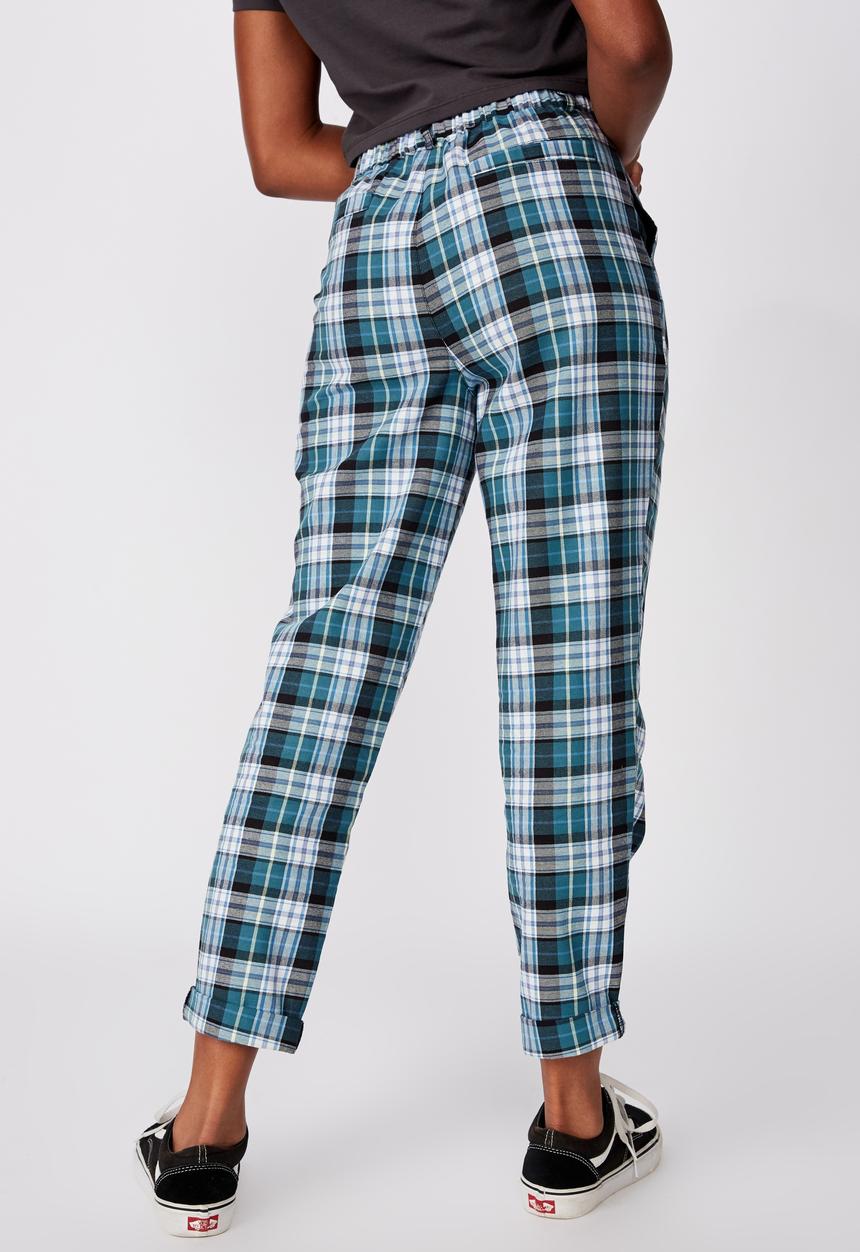 Factorie - Tapered leg check pant - multi 