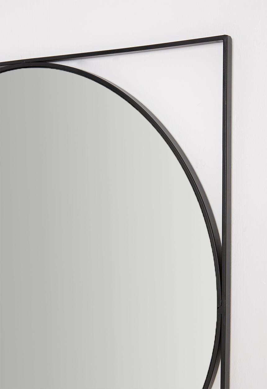 Sixth Floor - Atlas round mirror - black