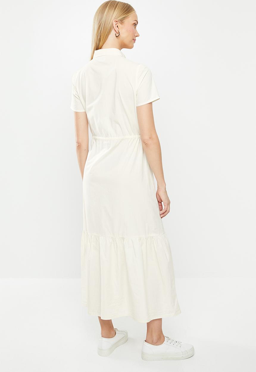 Jacqueline de Yong - Villads short sleeve dress - cream 