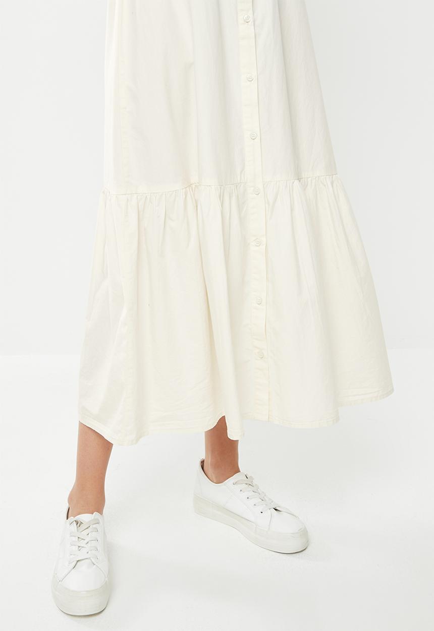 Jacqueline de Yong - Villads short sleeve dress - cream 