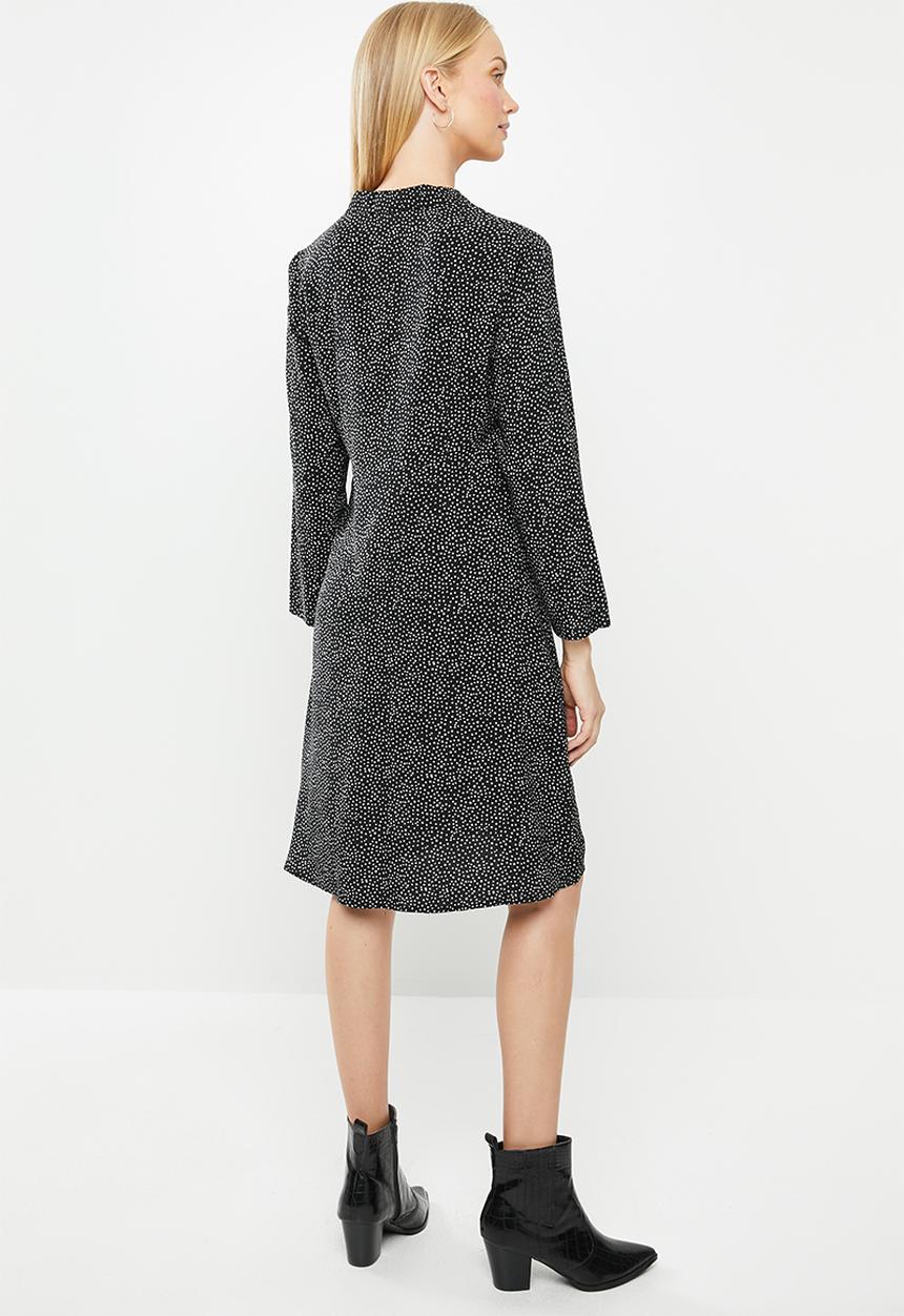 Jacqueline de Yong - Ollie 7/8 shirt dress - black & white