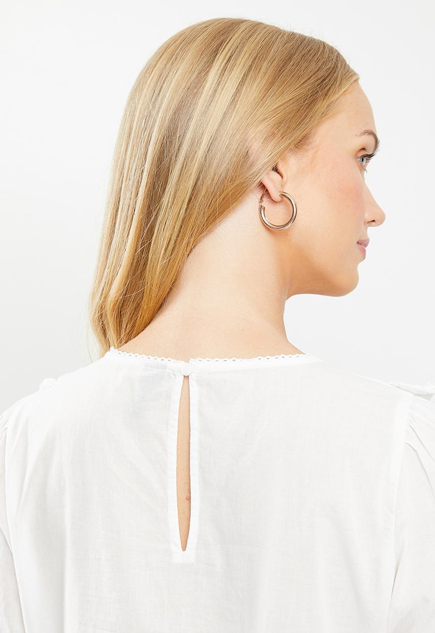 Vero Moda - Simme emb 7/8 top - white
