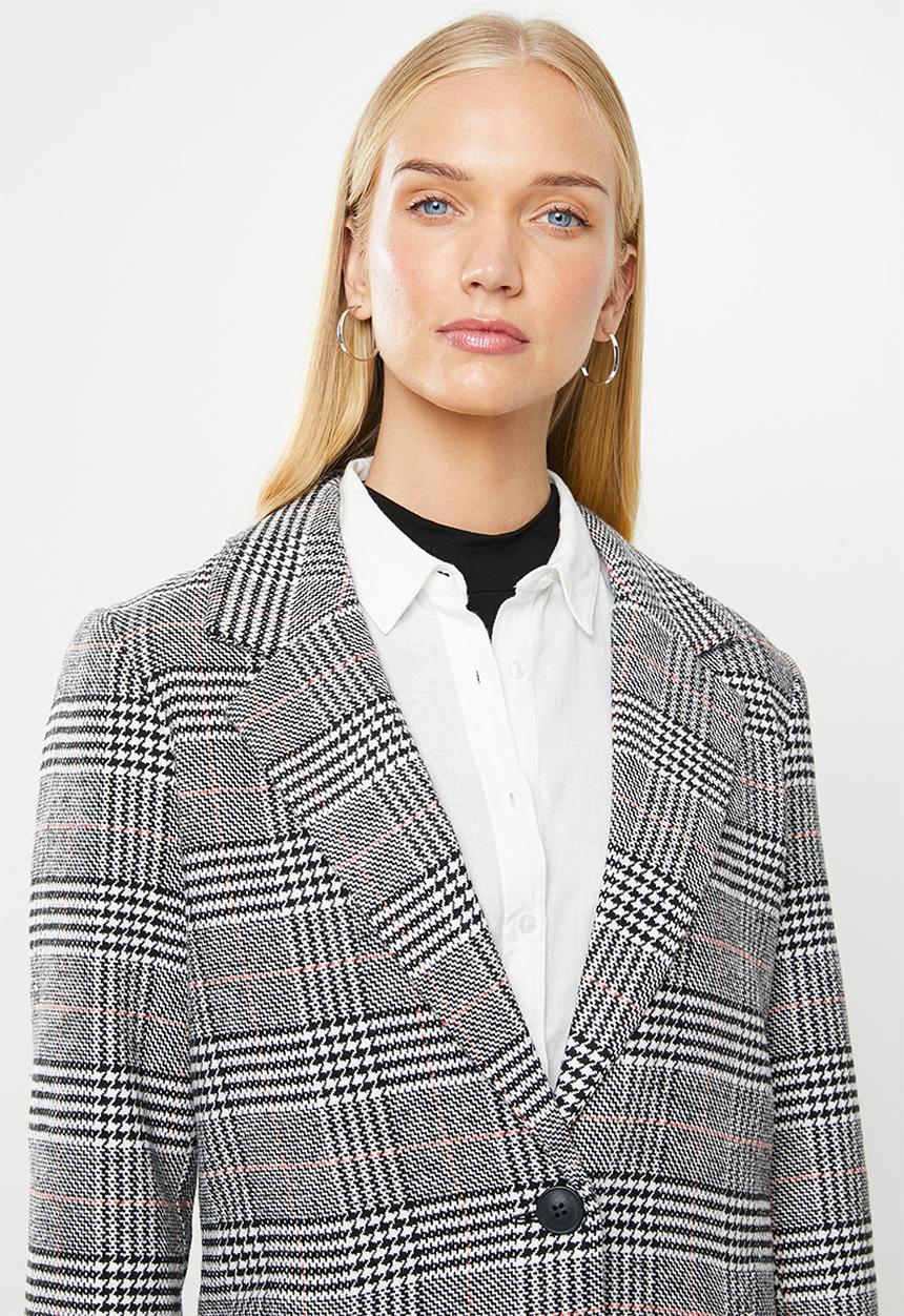 Jacqueline de Yong - Emma check jacket - multi 