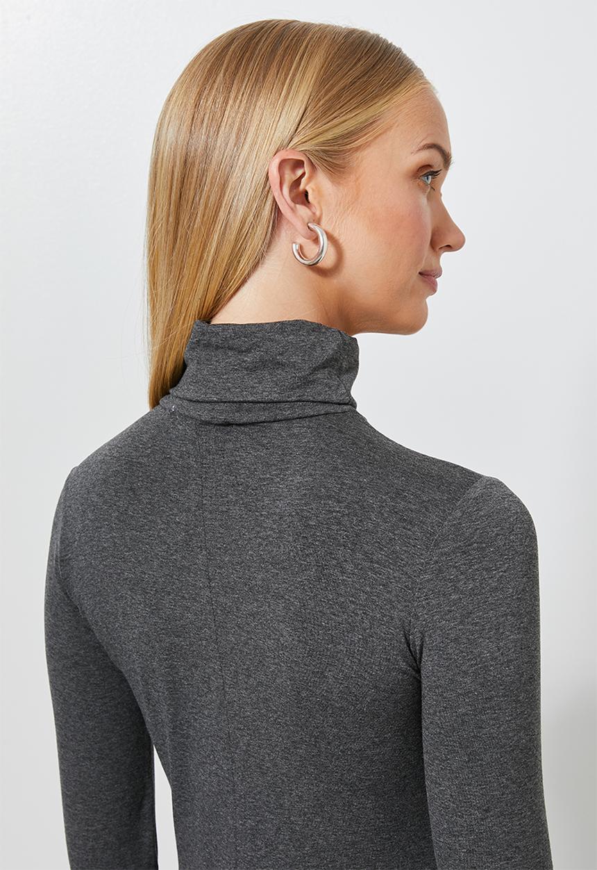 Superbalist - Poloneck midi dress - grey