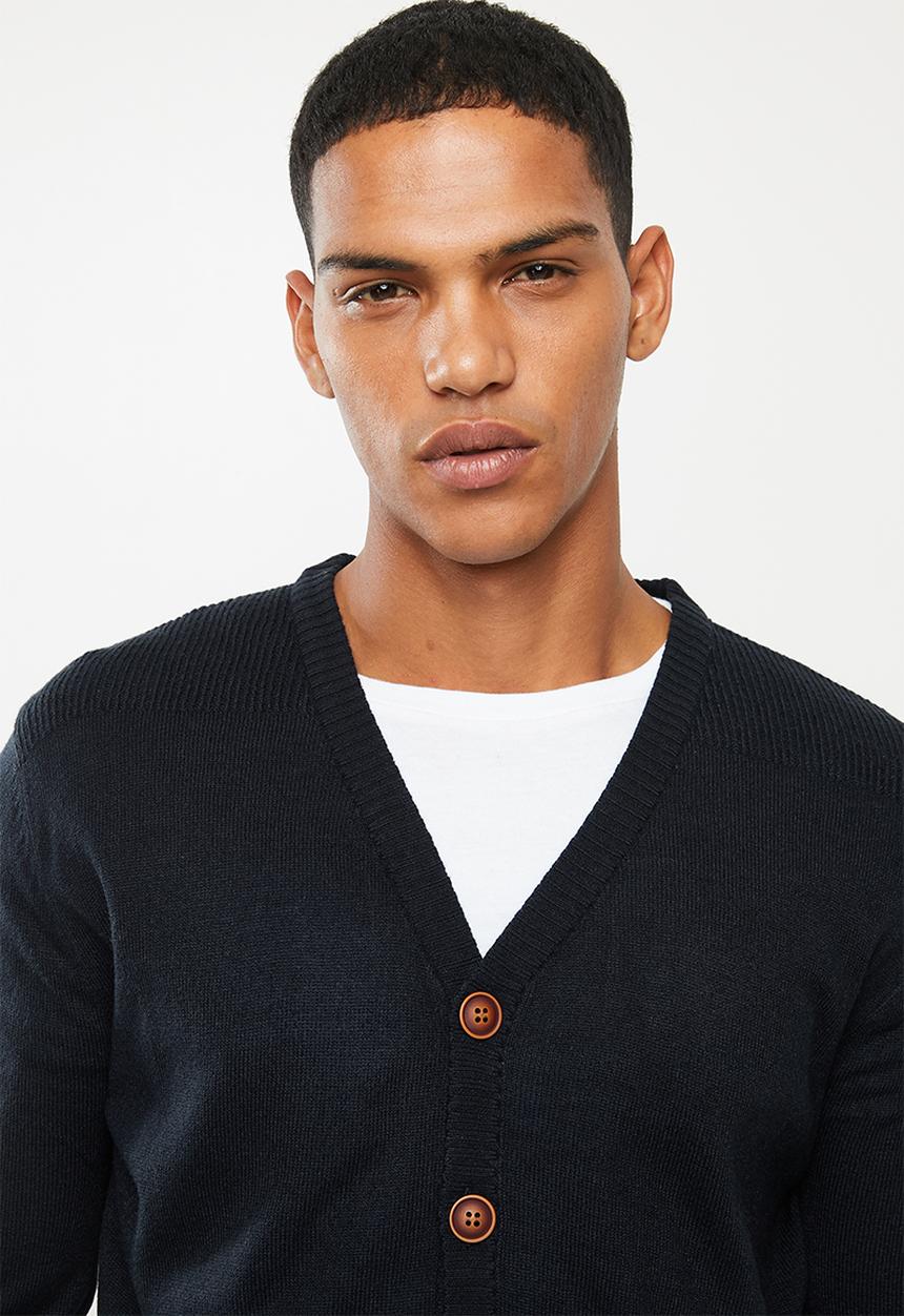 Brave Soul - Ghazelie button up cardi - navy