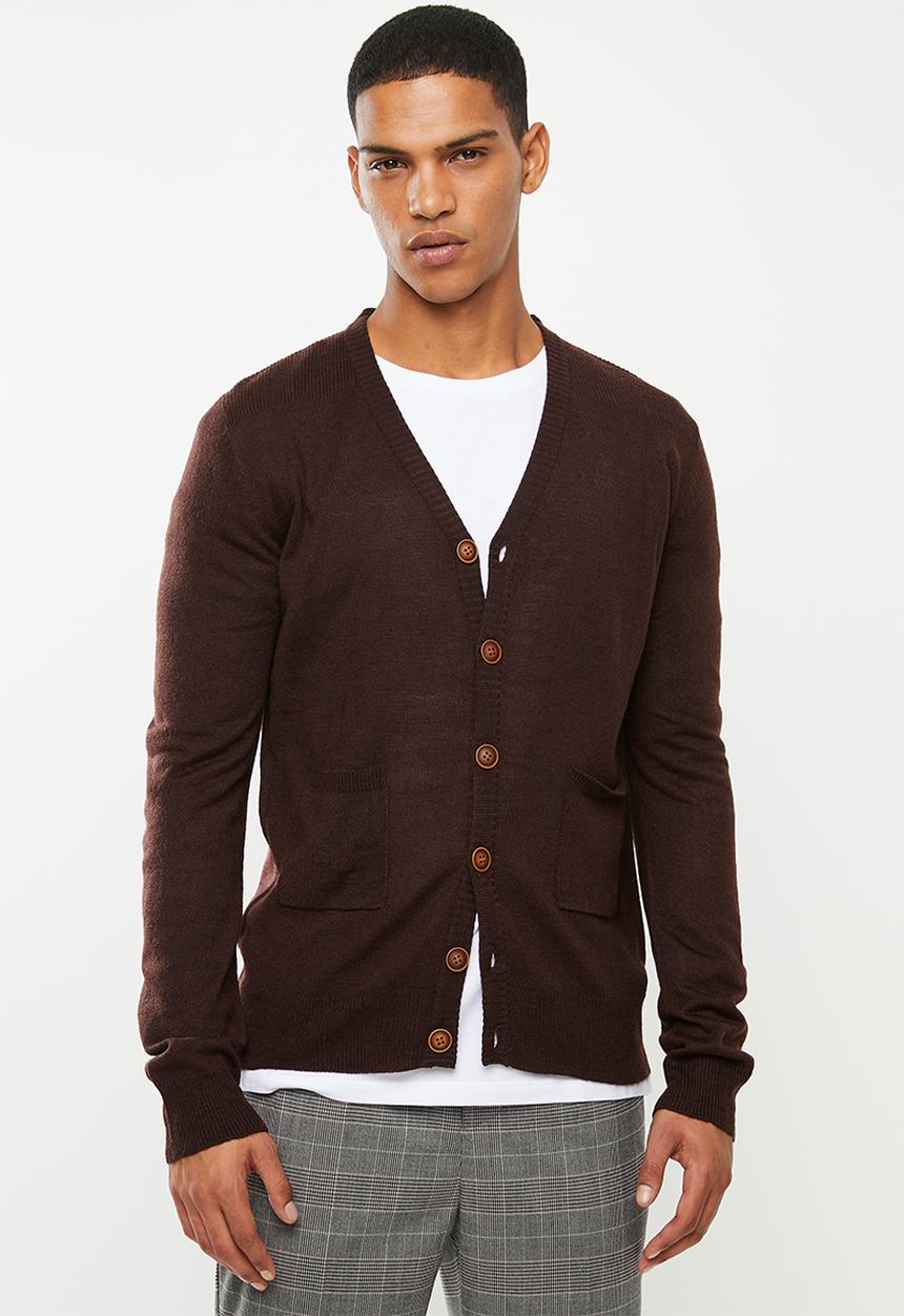 Brave Soul - Ghazelie button up cardi - burgundy