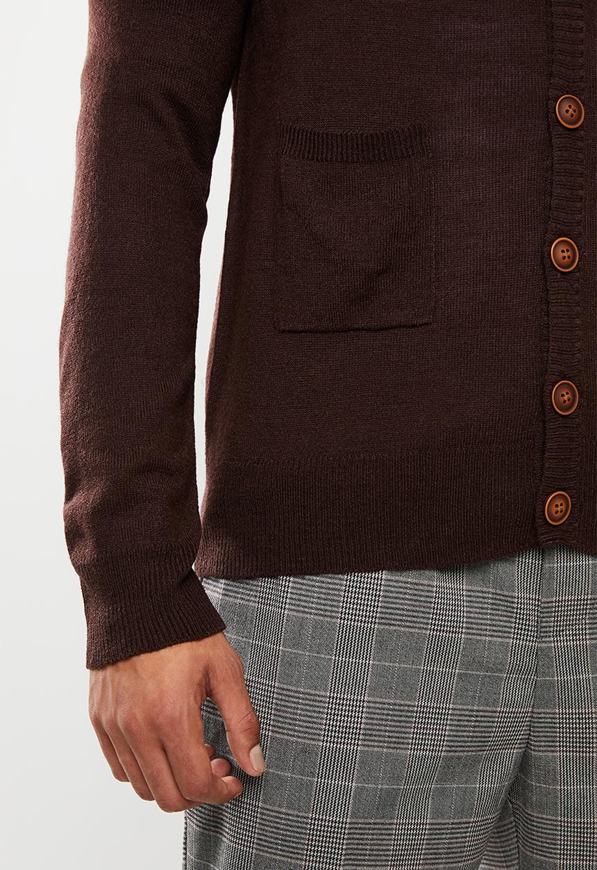 Brave Soul - Ghazelie button up cardi - burgundy