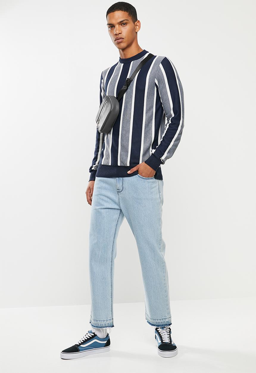 Brave Soul - Lyons vertical stripe crew knitwear - multi